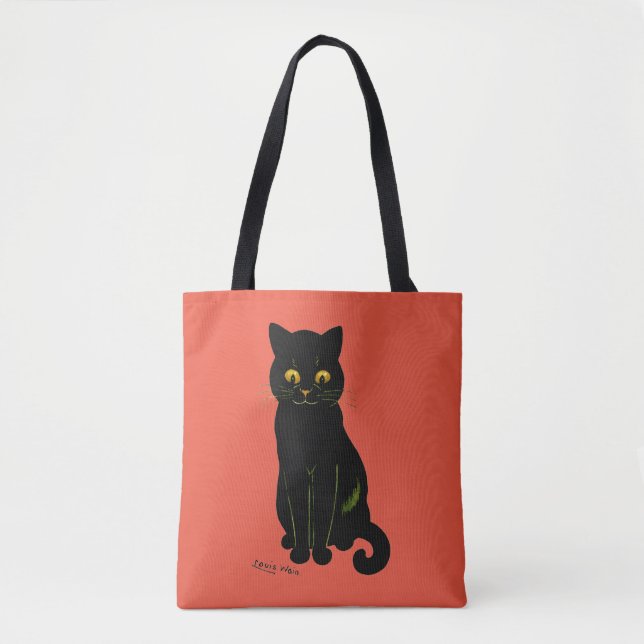 Bolsa Tote Gato negro, Louis Wain (Frente)