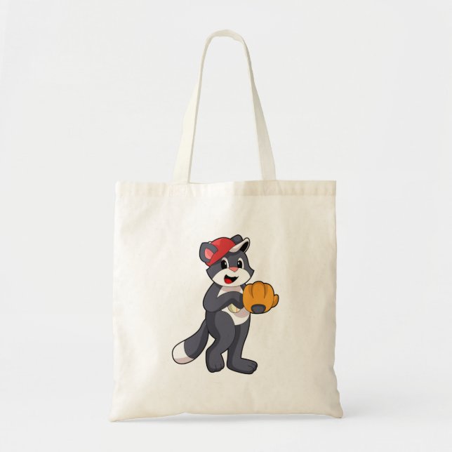 Bolsa Tote Gato no Baseball com luva de beisebol.PNG (Frente)