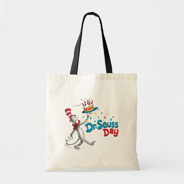 Bolsa Tote Gato no Chapéu | Dia do Dr. Seuss (Frente)