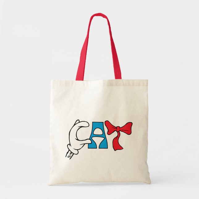 Bolsa Tote Gato no Chapéu | Texto de Cat (Frente)