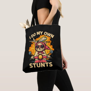Bolsa Tote Gato No Patinete Eu Faço Minhas Próprias Pedras