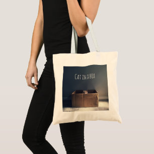 Bolsa Tote Gato numa caixa. O mestre do gato Zen.