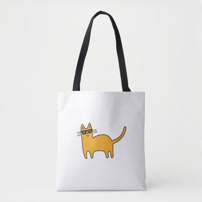 Bolsa Tote Gato Óculos de Sol Legal (Frente)