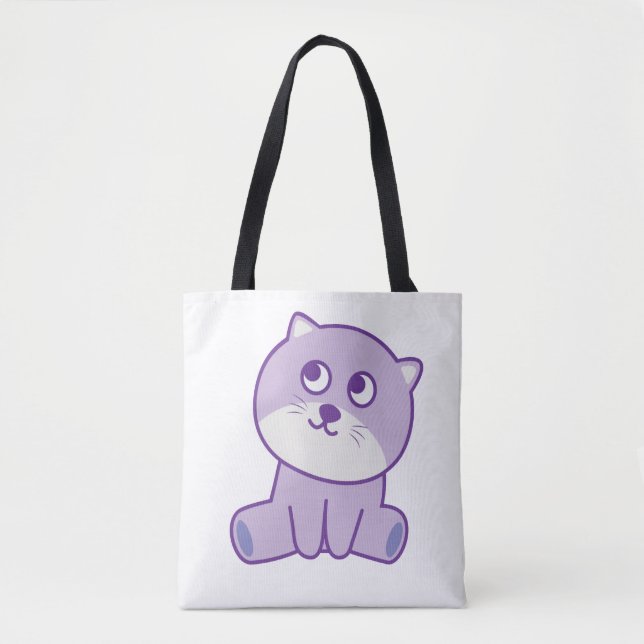 Bolsa Tote gato olhando para o céu (Frente)