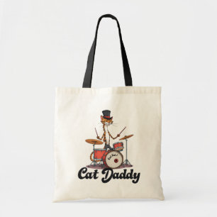 Bolsa Tote Gato Pai Jazz Música Baterista Músico Gatos Malh
