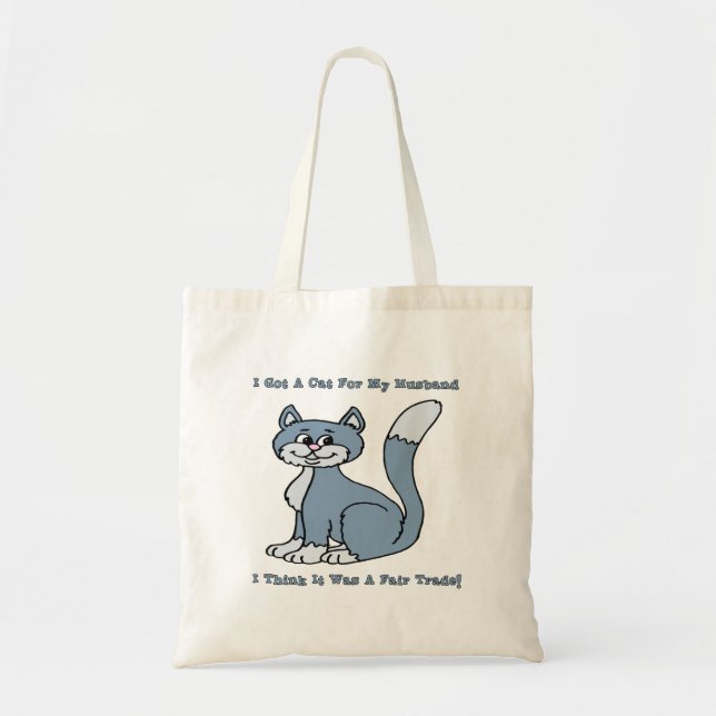 Bolsa Tote Gato para meu marido (Frente)