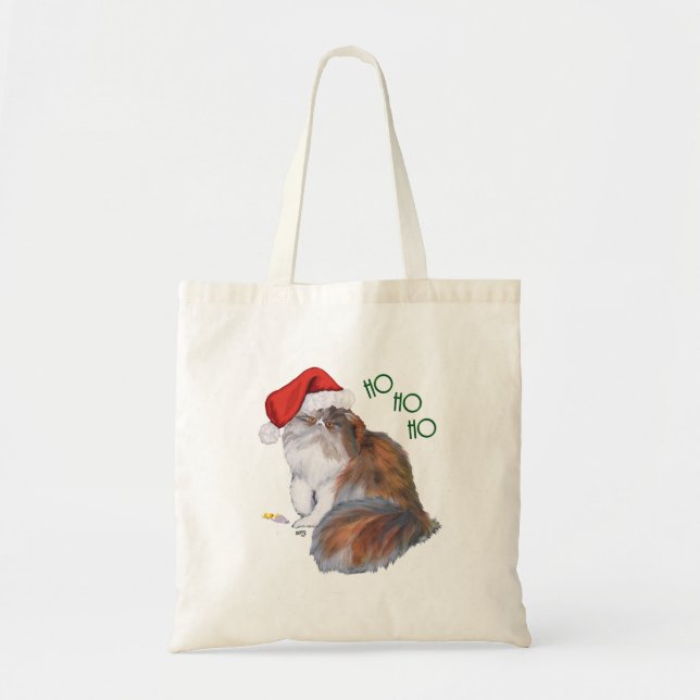 Bolsa Tote Gato Persa Tricolor Natal (Frente)