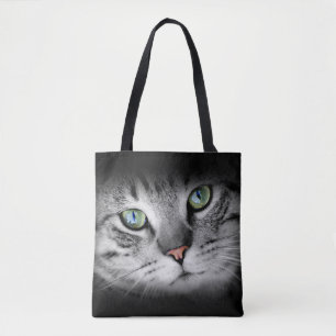 Bolsa Tote Gato personalizado do gato cara séria