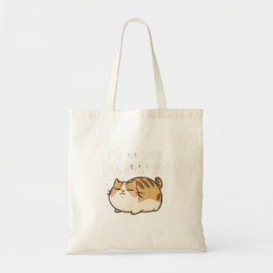 Bolsa Tote Gato Preguiçoso Engraçado - Farei Isso Amanhã