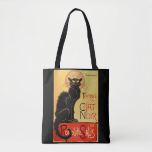 Bolsa Tote Gato preto de Arte Nouveau Le Conversa Noir do