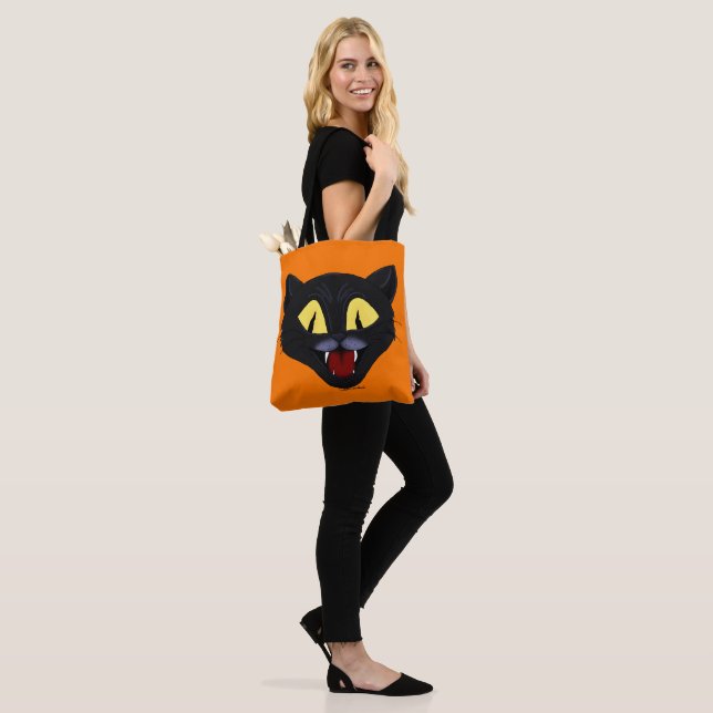Bolsa Tote Gato Preto de Halloween (No(a) Modelo)