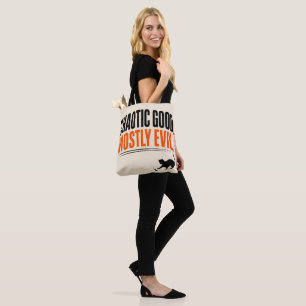 Bolsa Tote Gato Preto de Halloween Engraçado Caótico Bom Malv