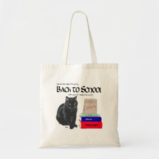 Bolsa Tote Gato Preto de Volta à Escola