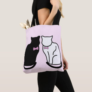 Bolsa Tote Gato Preto e Branco