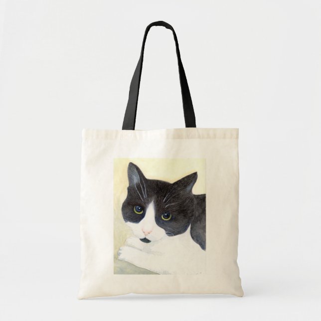 Bolsa Tote Gato Preto e Branco (Frente)