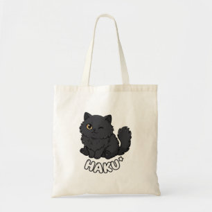 Bolsa Tote Gato Preto Fofo e Bonito Piscando Haku Kawaii Gati