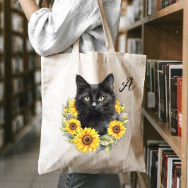 Bolsa Tote Gato Preto Fora do Sol Monograma Inicial