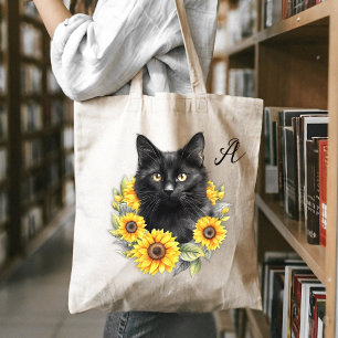Bolsa Tote Gato Preto Fora do Sol Monograma Inicial