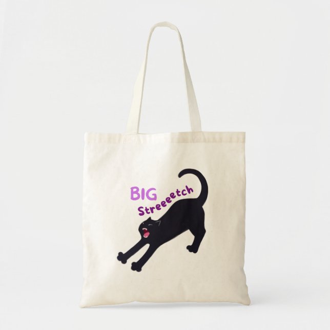 Bolsa Tote Gato Preto Grande E Bonito - Para Amantes De Gato (Frente)