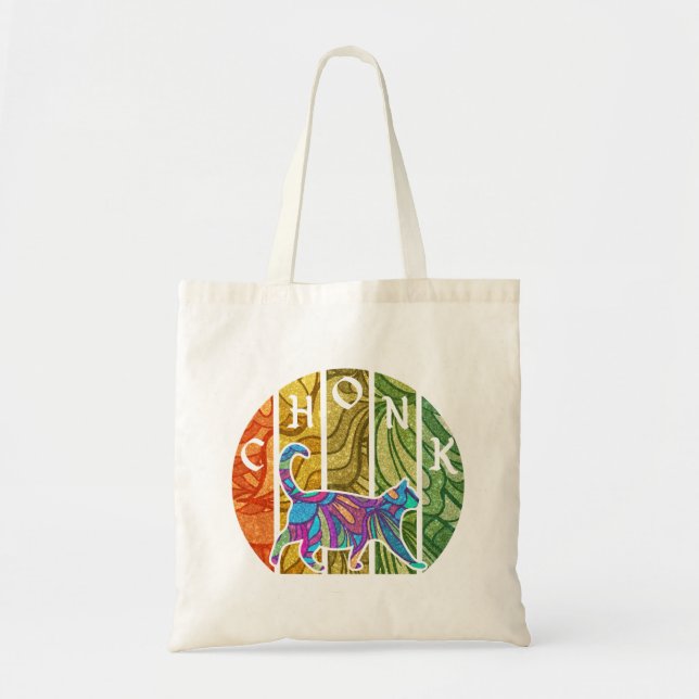 Bolsa Tote Gato Psicodélico - Arte Felina Trippy (Frente)