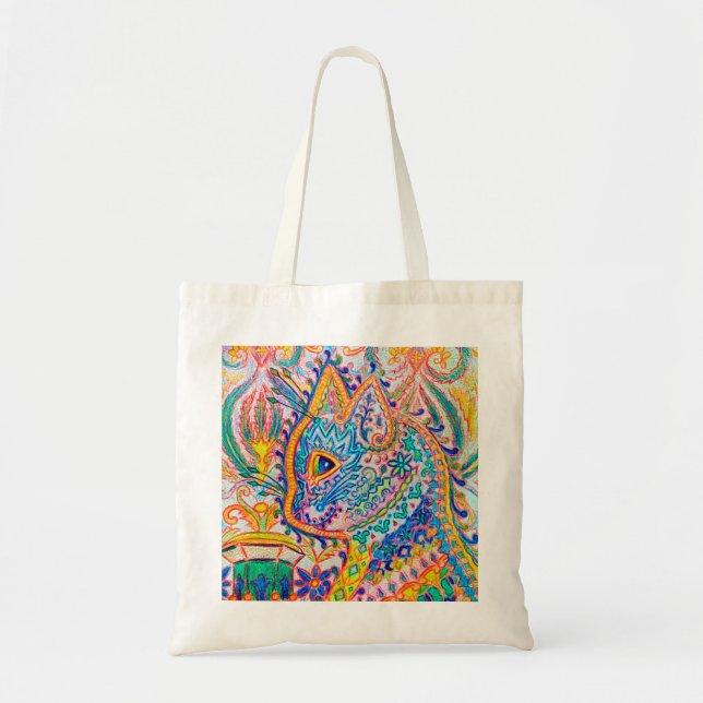 Bolsa Tote Gato Psicodélico, Louis Wain (Frente)