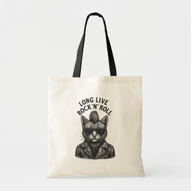 Bolsa Tote Gato Punk (Frente)