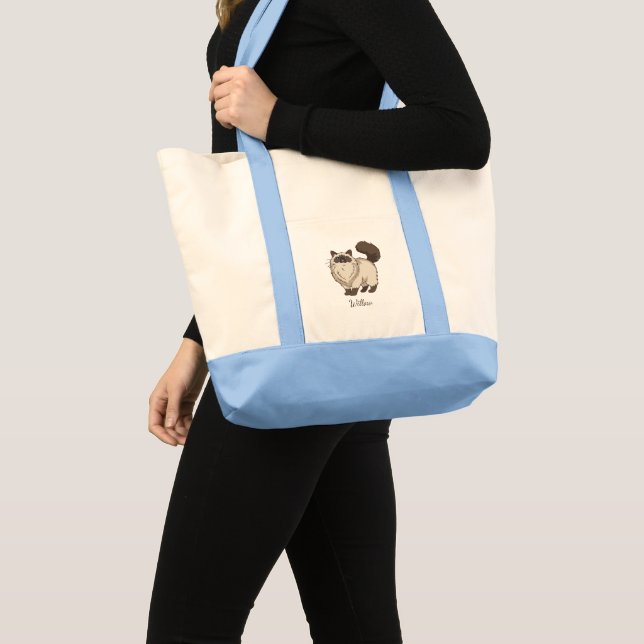 Bolsa Tote Gato Ragdoll Doce Personalizado (Frente (produto))