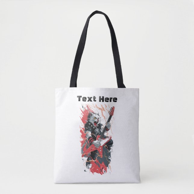 Bolsa Tote Gato Rockstar (Frente)