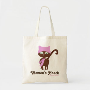 Bolsa Tote Gato rosa marchado feminino nesse saco