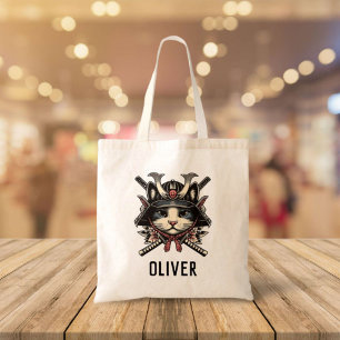 Bolsa Tote Gato Samurai Sábio