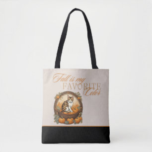 Bolsa Tote Gato Sazonal de Queda