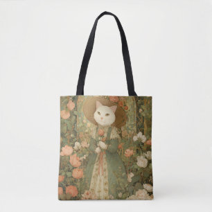Bolsa Tote Gato - Senhora Vitoriana de Gatos Rosewood