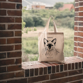Bolsa Tote Gato Siamês - Elegante. Leal. Alto.