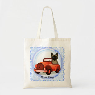Bolsa Tote Gato Siameses Dirigindo Carro