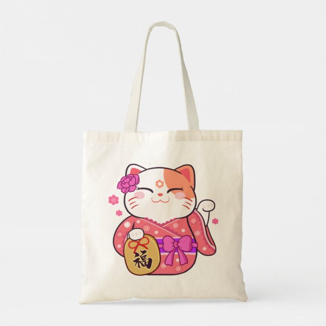 Bolsa Tote Gato Sortudo (Verso)