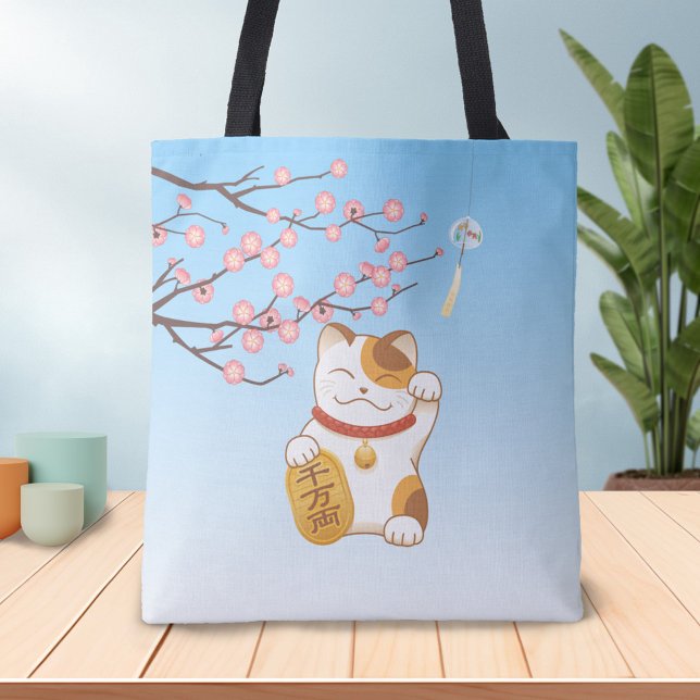 Bolsa Tote Gato Sortudo Japonês, ManekiNeko (Criador carregado)