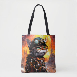 Bolsa Tote Gato Steampunk II