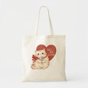 Bolsa Tote Gato Tabby Todo Meu Amor