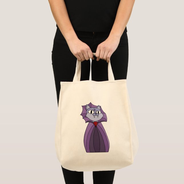 Bolsa Tote Gato Vampiro em Cabo Roxo (Frente (produto))