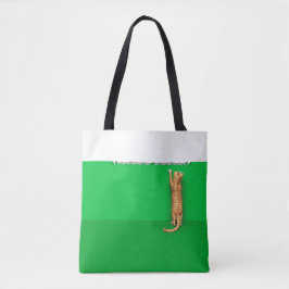 Bolsa Tote Gato vermelho tabby rasga bandeja de papel