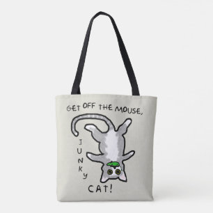 Bolsa Tote Gato Viciado - Sai do rato! -Tote