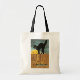 Bolsa Tote Gato Vintage Feliz Halloween por Ellen Clapsaddle