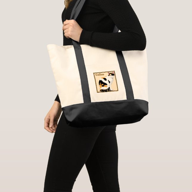Bolsa Tote Gato Xadrez Personalizado (Frente (produto))