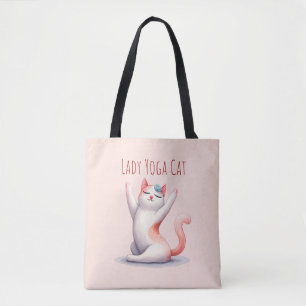 Bolsa Tote Gato Yoga Pose - Gato Lady Yoga