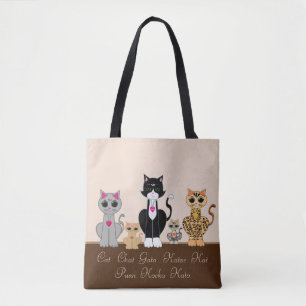 Bolsa Tote Gatos Afetuosos Top Fofo