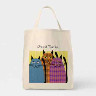 Bolsa Tote Gatos aposentados dos povos da sacola do professor