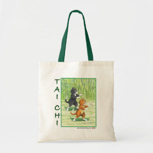 Bolsa Tote Gatos botão do qui da TAI & saco de Tony