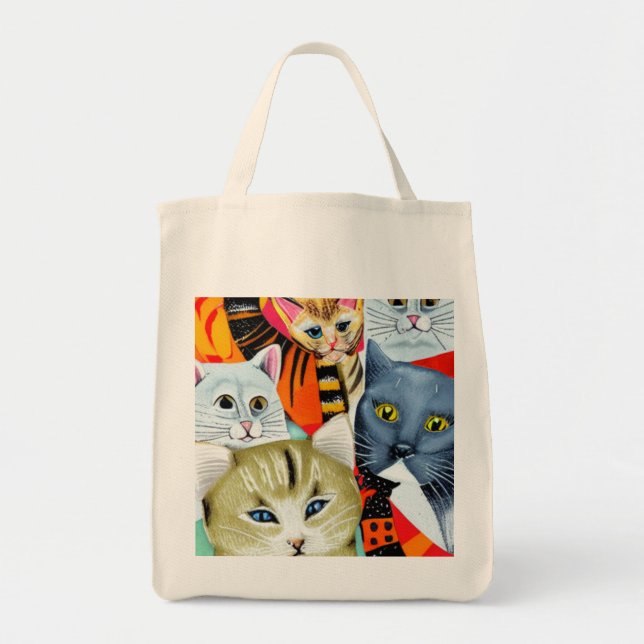 Bolsa Tote Gatos Brilhantes e Bonitos (Frente)