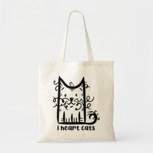 Bolsa Tote Gatos Cardíacos de Gato I Mensageiros