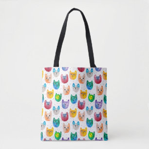 Bolsa Tote Gatos com aquarelas e amigos